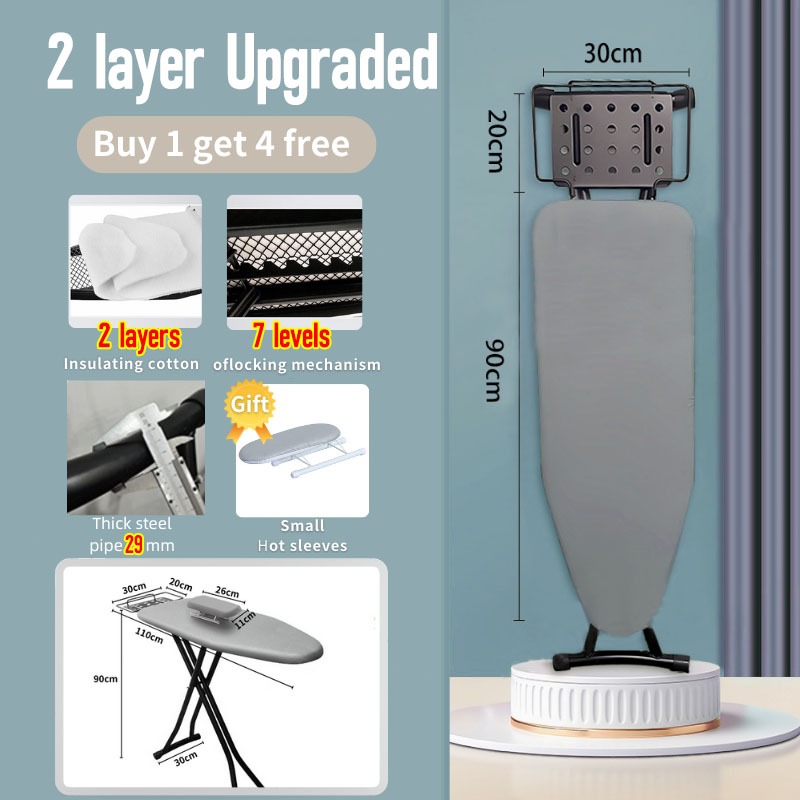 【Spot goods】Iron board besar/silver plated cloth/7speed adjustment