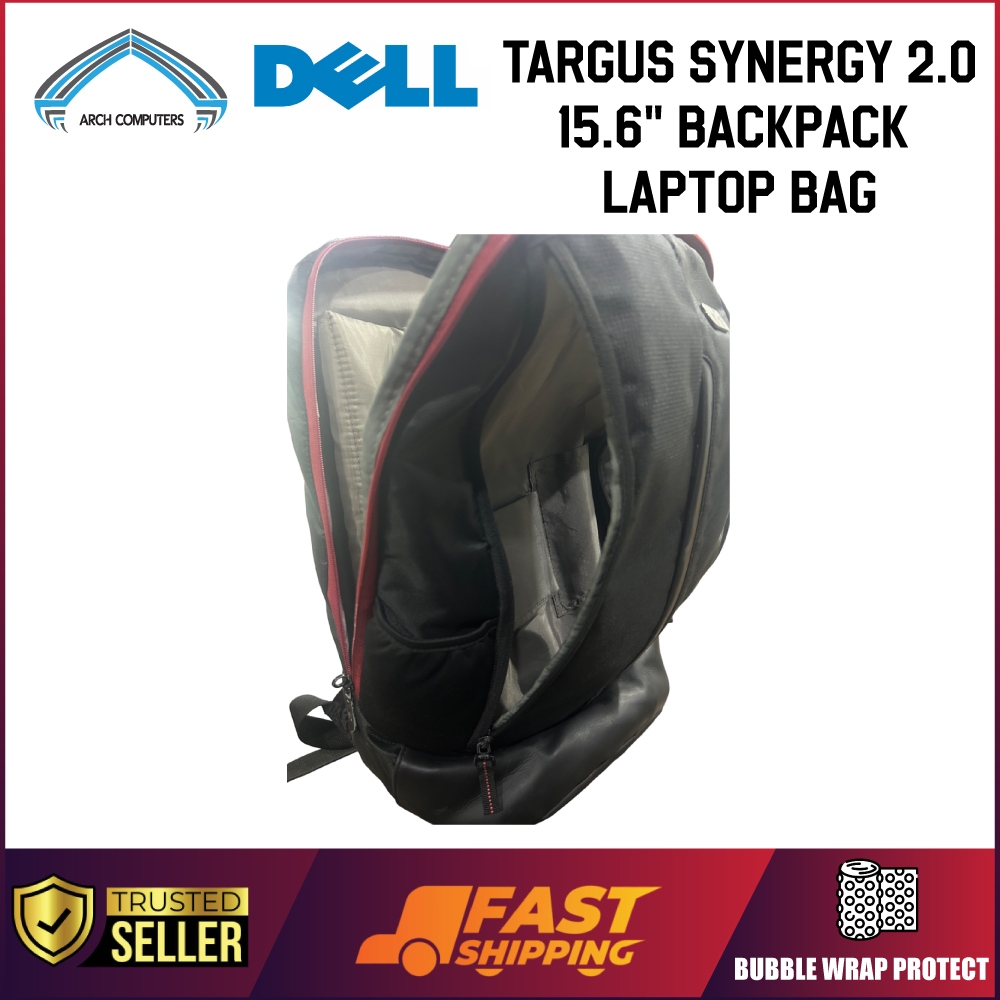 READY STOCK USED DELL TARGUS SYNERGY 2.0 15.6 BACKPACK BLACK RED LAPTOP COMPUTER Shopee Malaysia