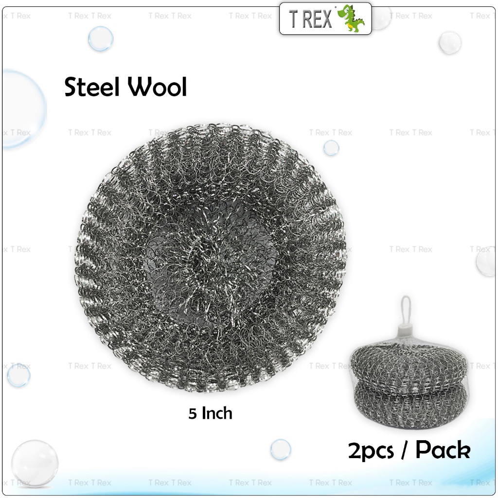 2pcs Steel Wool / Metal Scrubber Ball / Steel Scourer / Metal Scouring ...