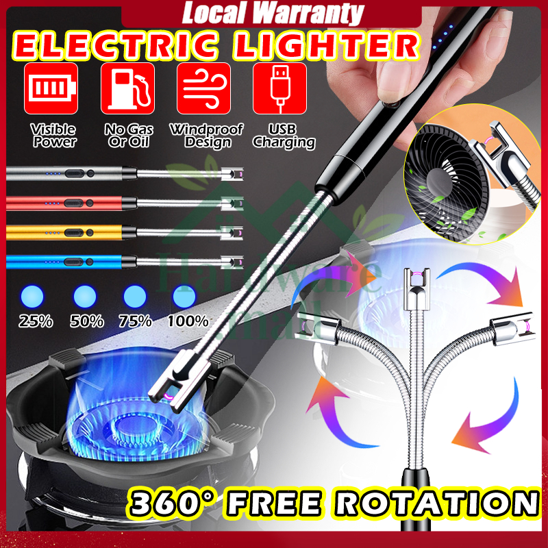 Electric Arc Lighter USB Rechargeable Lighter 360 Rotation Pulse ...