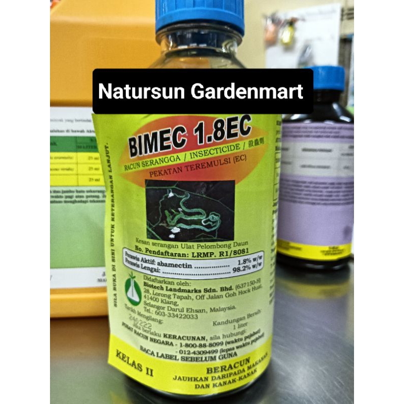 (Serangga) 1L Bimec 1.8EC/Biotech Landmarks/Racun Serangga/abamectin 1. ...