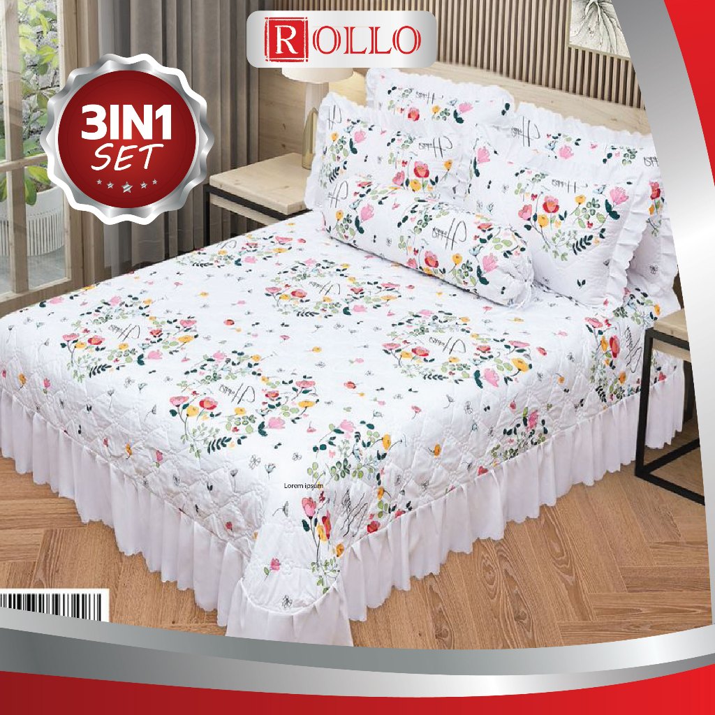 CADAR ROPOL LACE PATCHWORK SET (3IN1) EXCLUSIVE BEDSHEET CADAR LACE ...