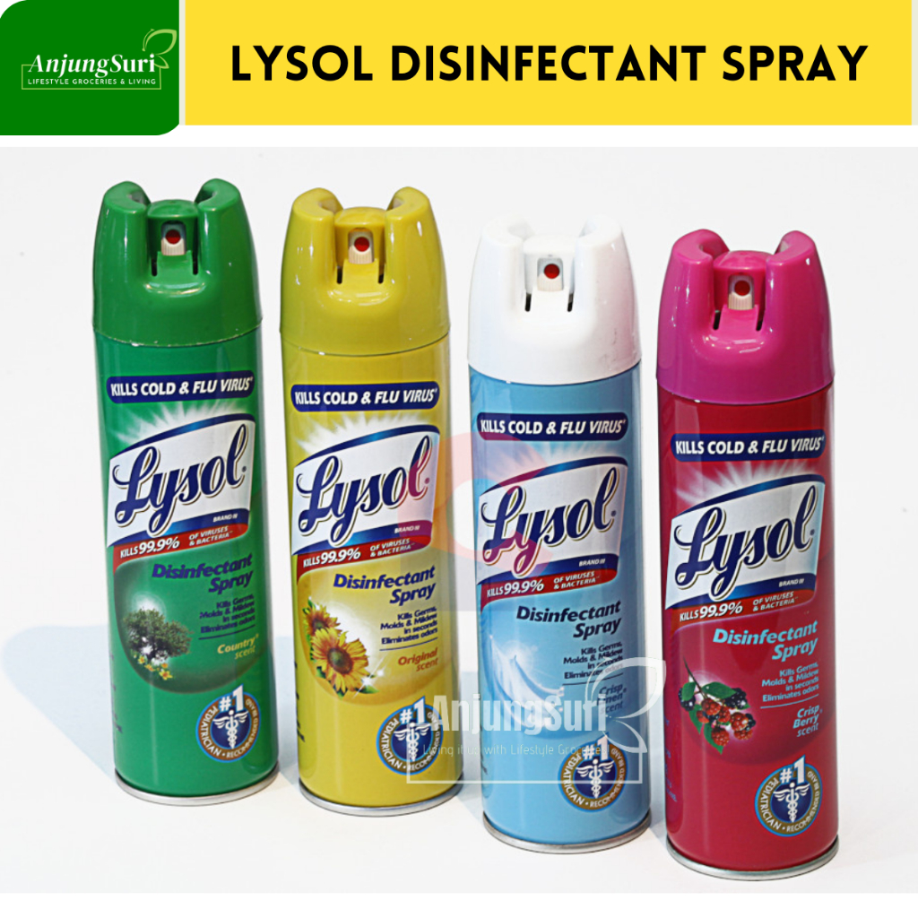 Lysol Disinfectant Spray Kills Viruses & Bacteria Penyembur Penghapus
