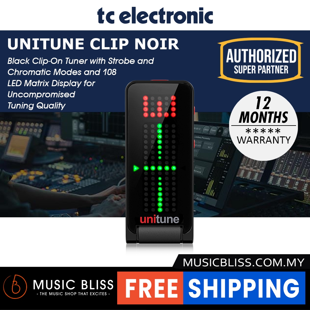 TC Electronic UniTune Clip Clip on Chromatic Tuner Noir Shopee Malaysia