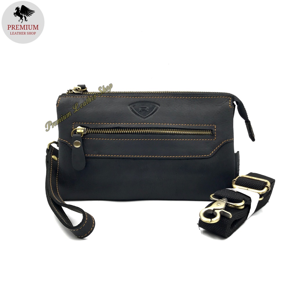 M Size Rush Rider Full Leather Clutch Bag Men Leather Handcarry Bag Man ...