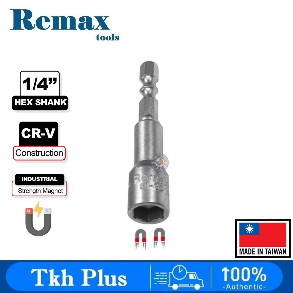 thumbnail image 2 of 8-Piece 1/4" Shank Magnetic Nut Setter Driver Set - Sizes 7/16" & Quick Release 2 of 5
