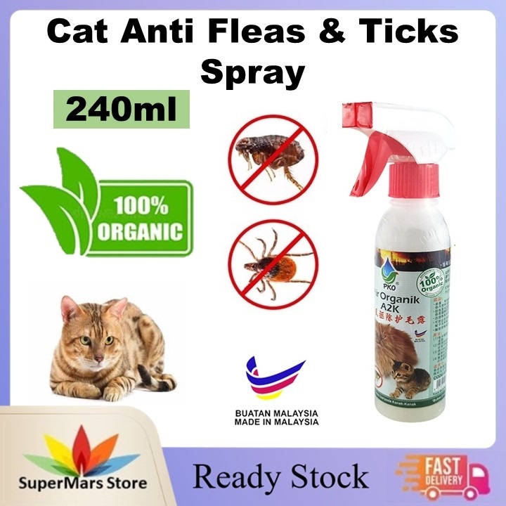 Flea Control Products For Cats With Leukemia Reference: Sk Pko Organic Anti Fleas Ticks Spray For Cat 240Ml