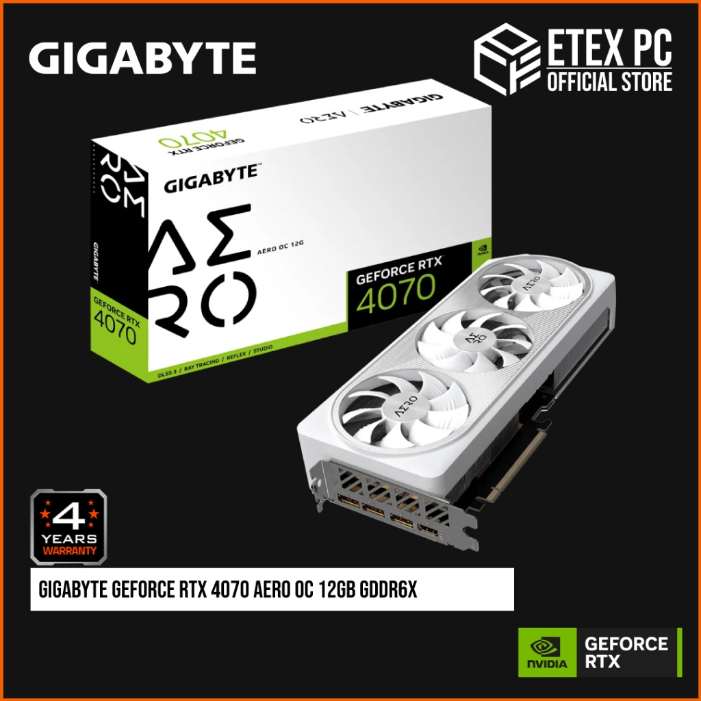 GIGABYTE GeForce RTX 4070 AERO OC 12GB GDDR6X # GV-N4070AERO OC-12GD ...