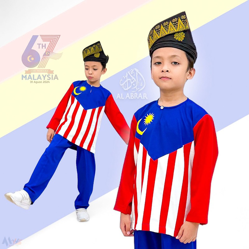 BAJU MERDEKA BAJU BENDERA KANAK KANAK Ready stock