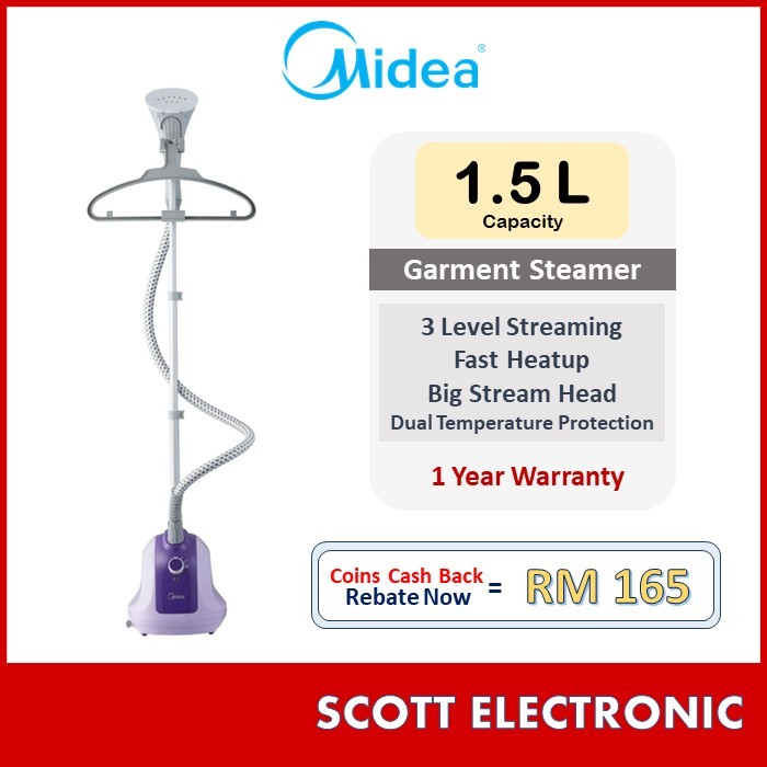 Midea Garment Steamer Iron Wap GS150D GS-150D | Shopee Malaysia