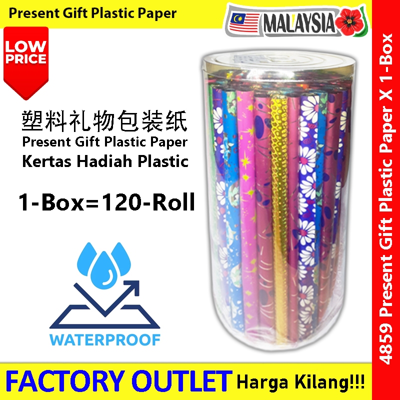 【120-Roll】 Present Gift Plastic Paper Kertas Hadiah Plastic #塑料礼物包装纸 ...