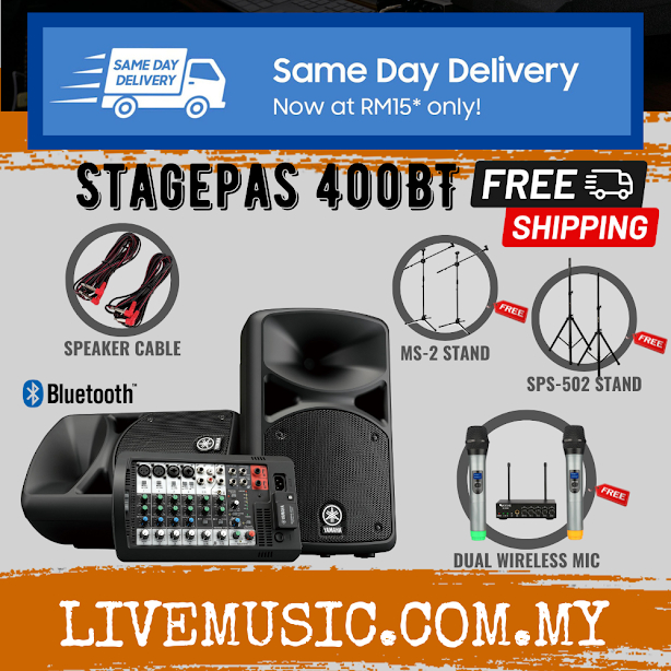 Yamaha Stagepas 400BT Portable PA System Set Bluetooth Speaker with