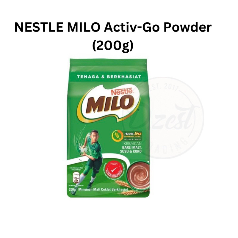 Nestle Milo Activ-Go Powder 200g | Shopee Malaysia