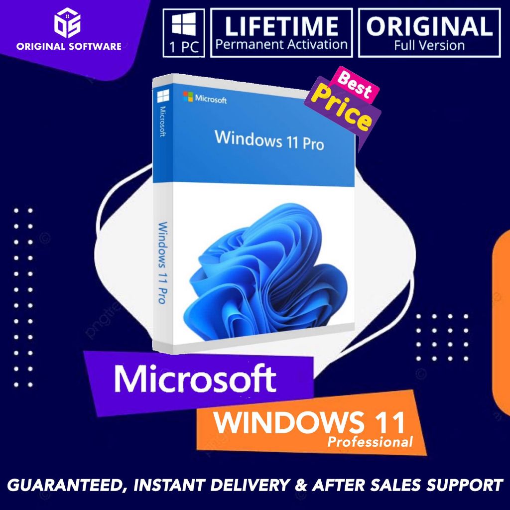 GENUINE WINDOWS 11 & 10 PRO PROFESSIONAL PRODUCT KEY Shopee Malaysia