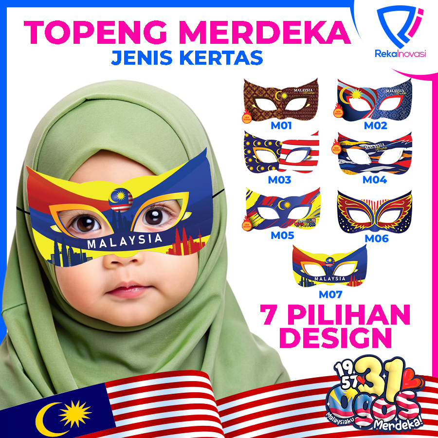 Mask Topeng Merdeka, Topeng Merdeka Kertas Sambutan Hari Kemerdekaan ...