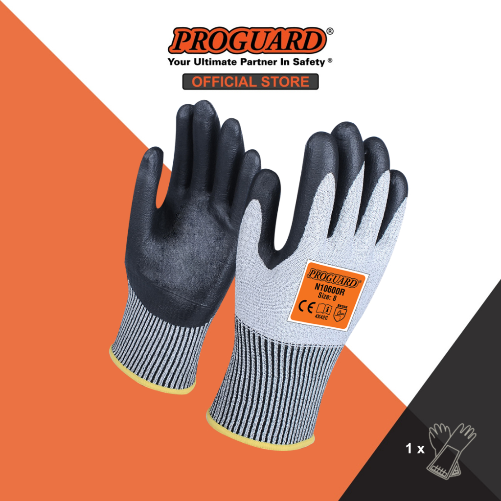 Proguard RAZOR X5 Cut Resistant Breathable Nitrile Coated Glove Cut ...