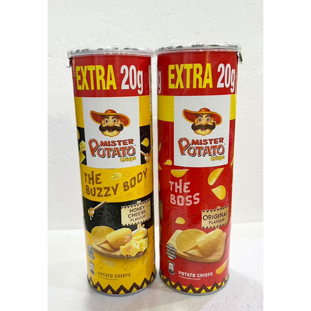 Mister Potato Crisps Original Honey Cheese 145g Extra 20g Shopee Malaysia 9582