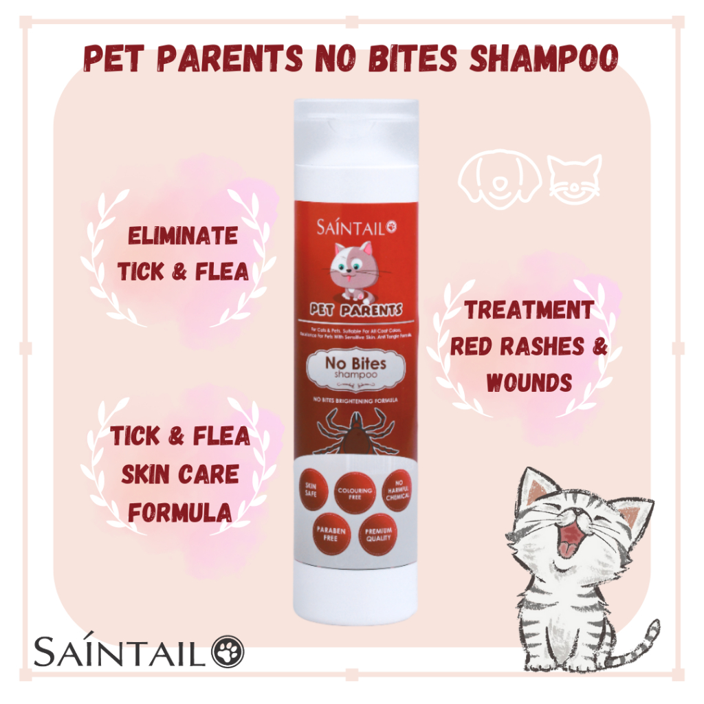 Image showcasing Saintail Pet Parents 400ml【 No Bites 】 Pet Shampoo Medicated Shampoo ...