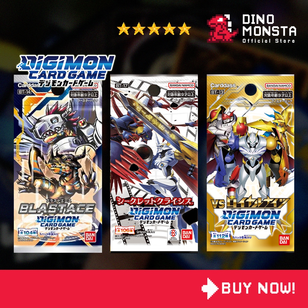 (ready Stock Bt-13   Bt-14   Bt-17) デジモン Digimon Tcg Card Game Booster 