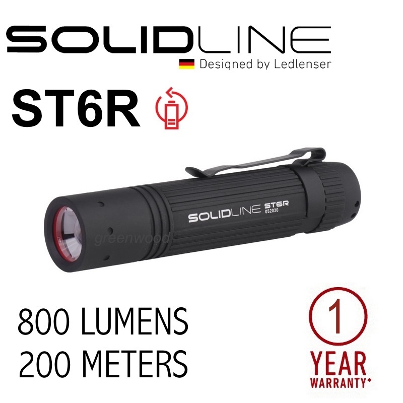 SOLIDLINE ST6R (800 Lumens, 200 meters, Rechargeable ) Designed by ...