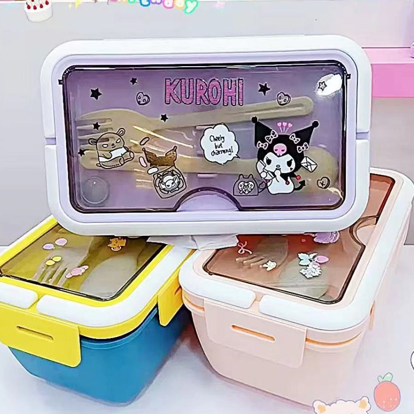 Sanrio Lunch Box Food Container / Kuromi Melody StellaLou Bekas makanan ...