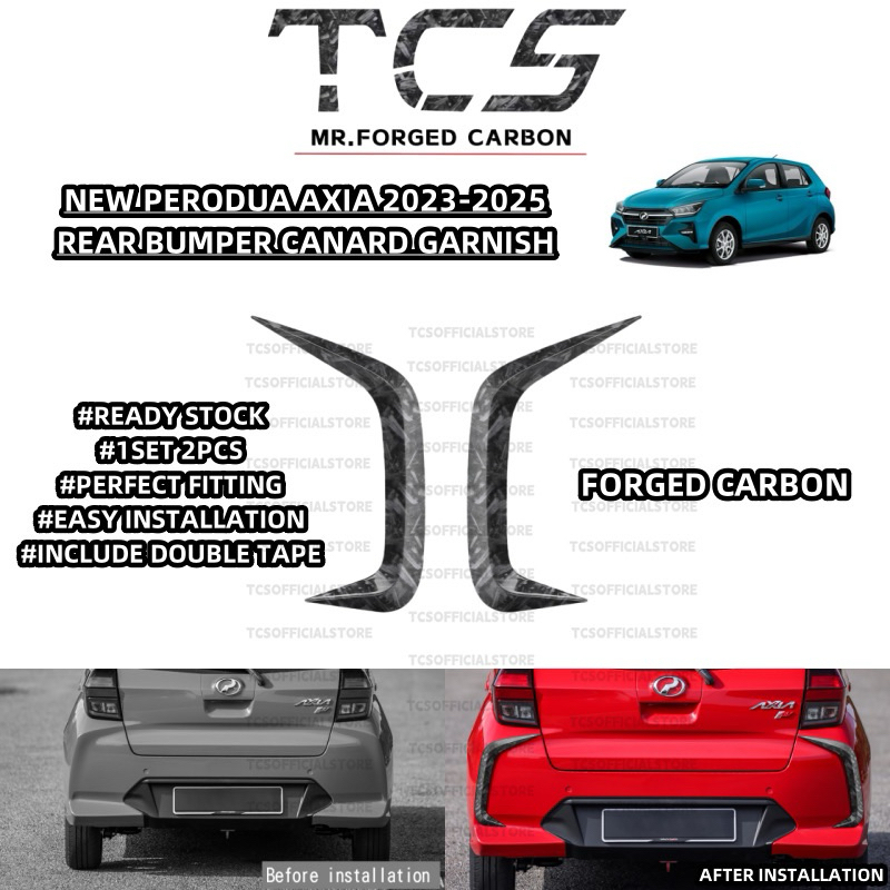 Vemart perodua axia new 2023-2024 car rear bumper canard body kit ...