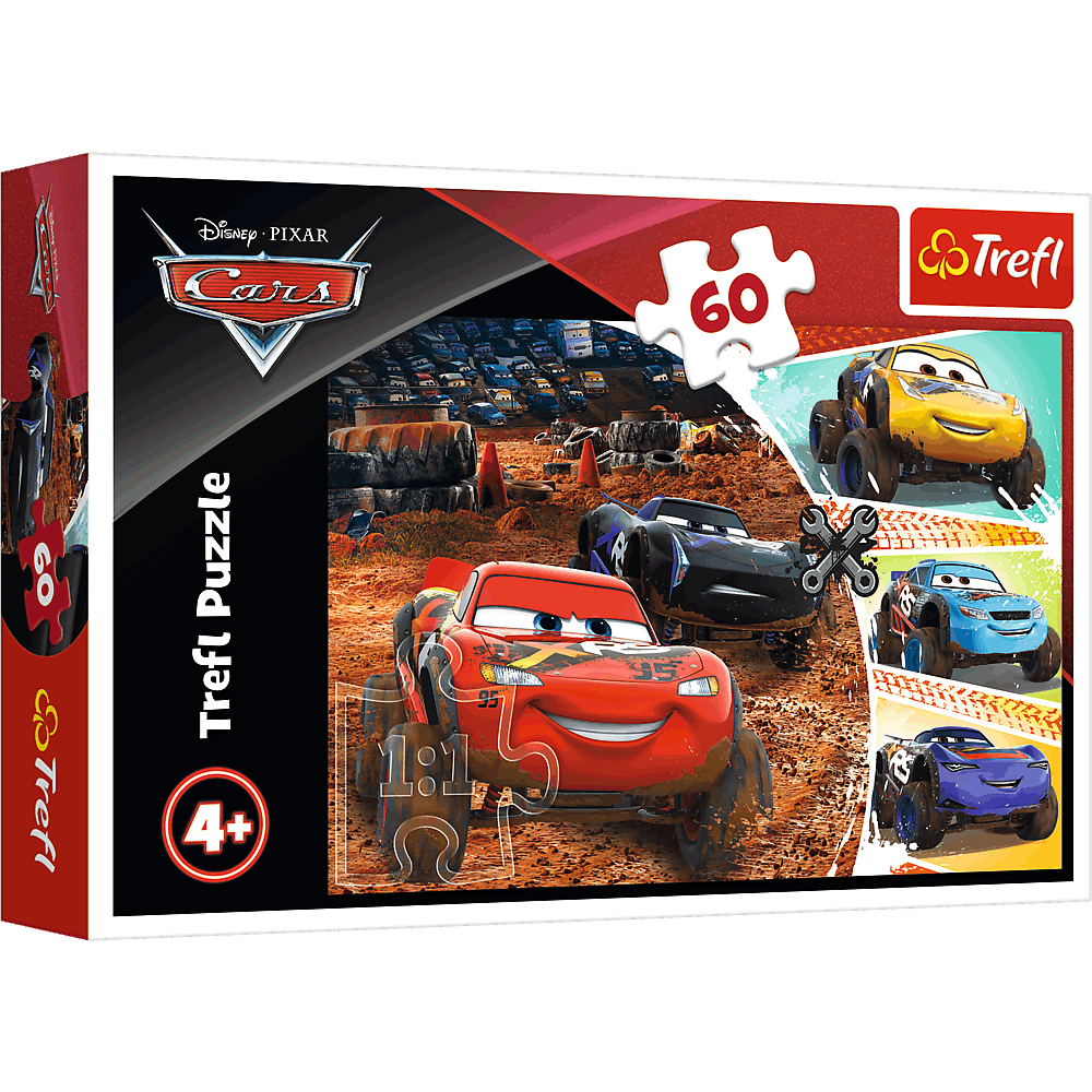 Disney Pixar Cars Lightning Mcqueen With Friends 60 Pieces Trefl Puzzle ...