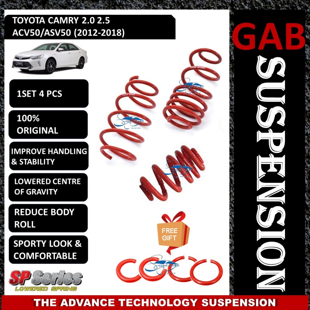 ORIGINAL SET GAB SPORT SPRING WITH (FOC) FREE GIFT !! TOYOTA CAMRY 2.0 ...