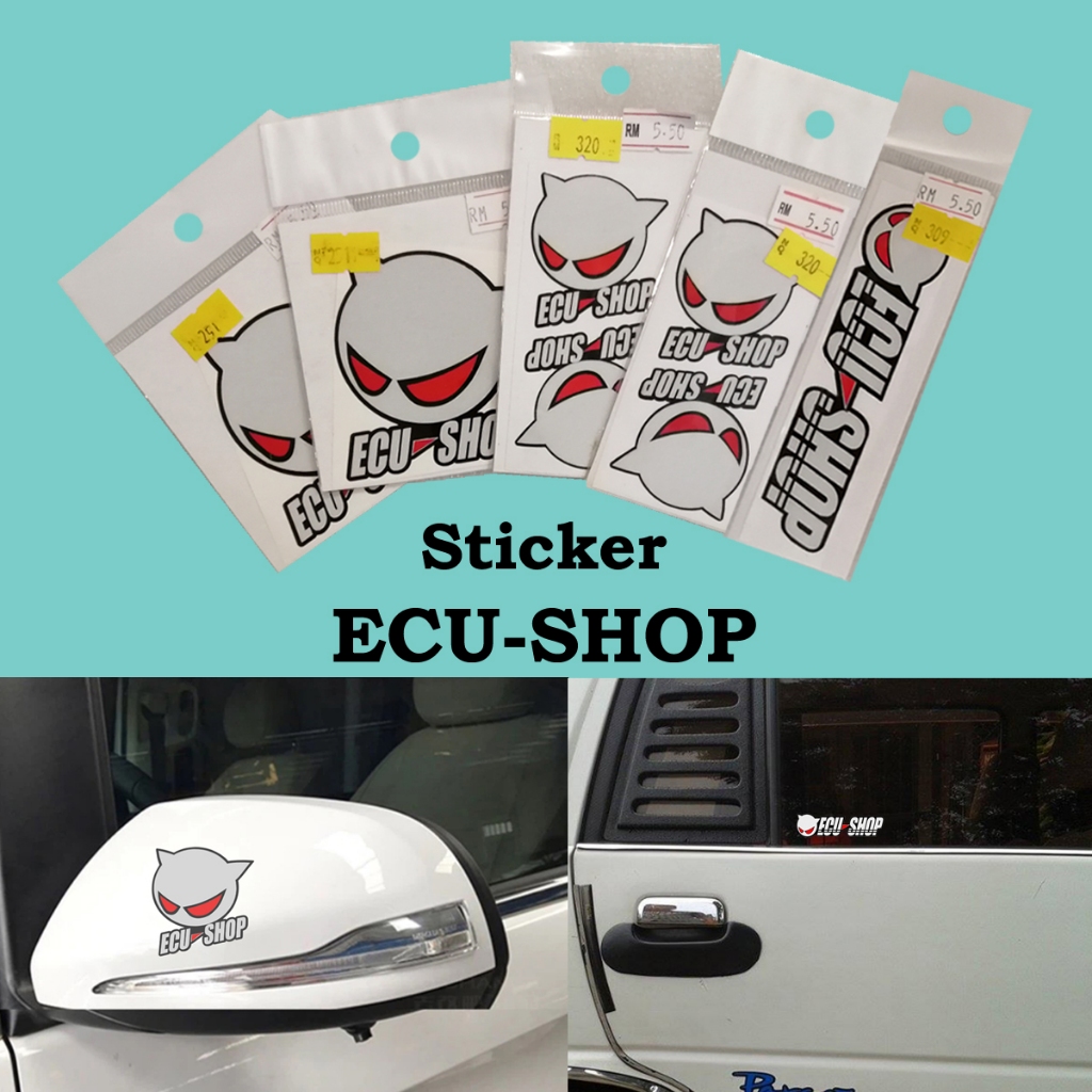 Sticker Motor Kereta ECU SHOP Reflex Pantul Cahaya Tampal Luar | Shopee ...