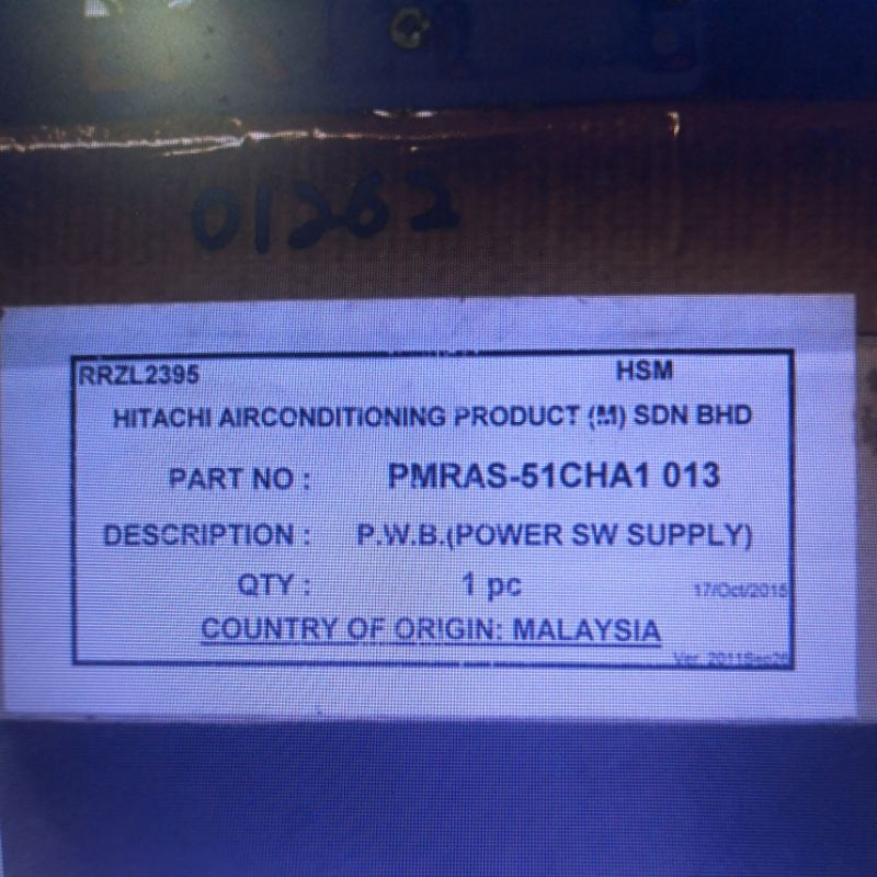 PCB For Hitachi Outdoor Unit RAS-E18CY Main Board P/N: PMRAS E18CY 001 ...