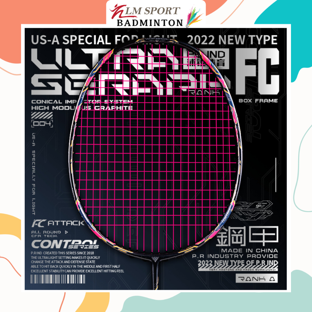 🔥P.R IND UNS A-FC BADMINTON RACQUET (Purui/PR)🔥普锐 钢甲A-FC 羽球拍 | Shopee ...