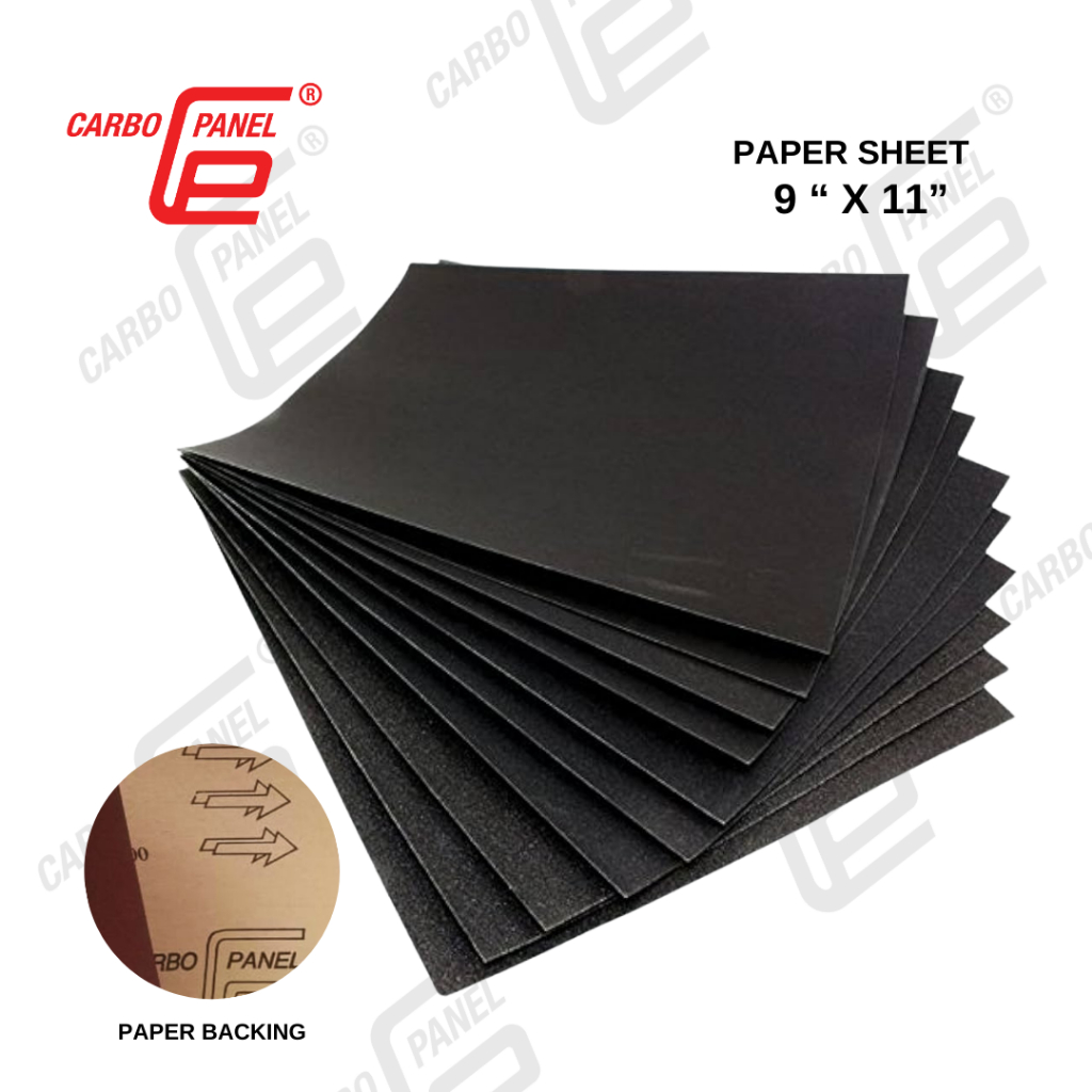 CARBO PANEL 9'' X 11'' WATERPROOF Paper Sheet Dry & Wet Hand Sanding ...