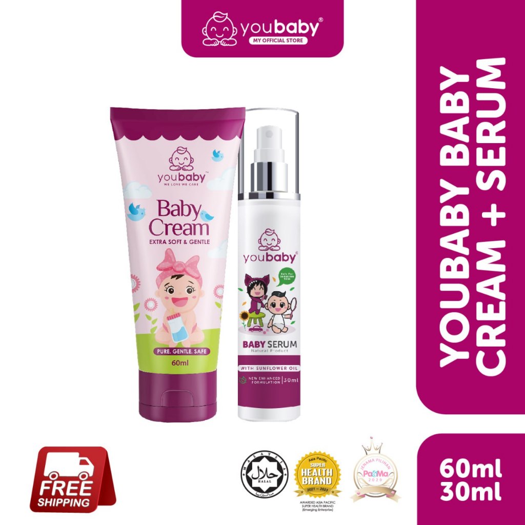 YOUBABY SERUM + BABY CREAM KULIT BAYI SENSITIF GATAL KULIT EKZEMA ...