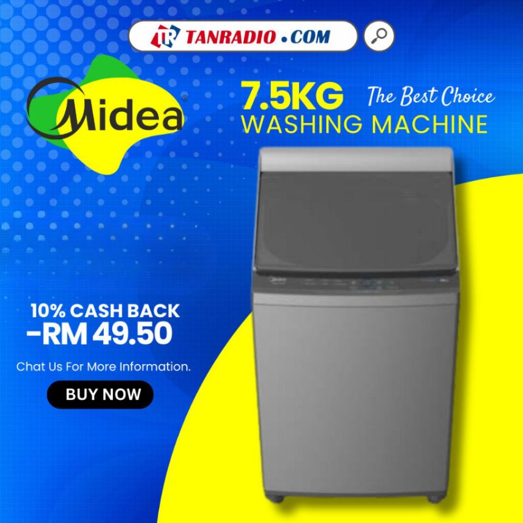 Midea 7.5kg/8.5KG Top Load Fully Auto Washer WASHING MACHINE MESIN