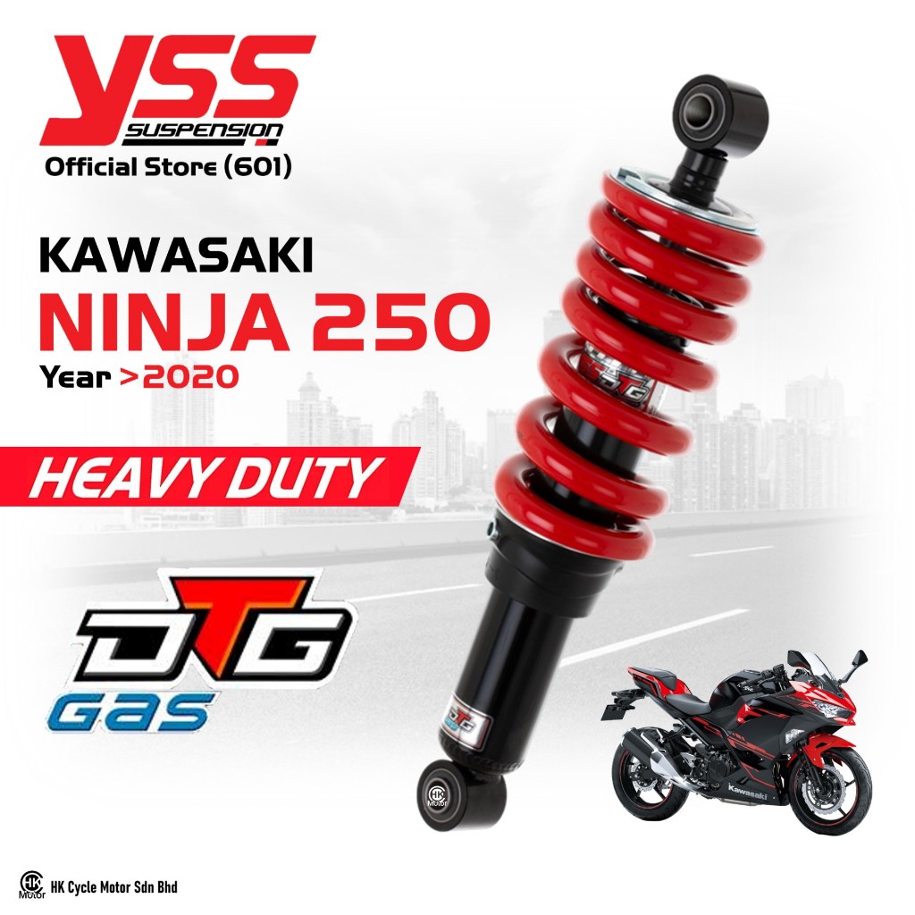 NINJA 250 320mm YSS Suspension Heavy Duty DTG model. For KAWASAKI