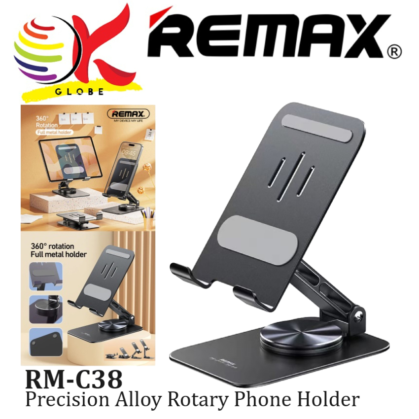 REMAX RM-C38 PRECISION ALLOY ROTARY PHONE STAND HODLER METAL WITH 360 ...