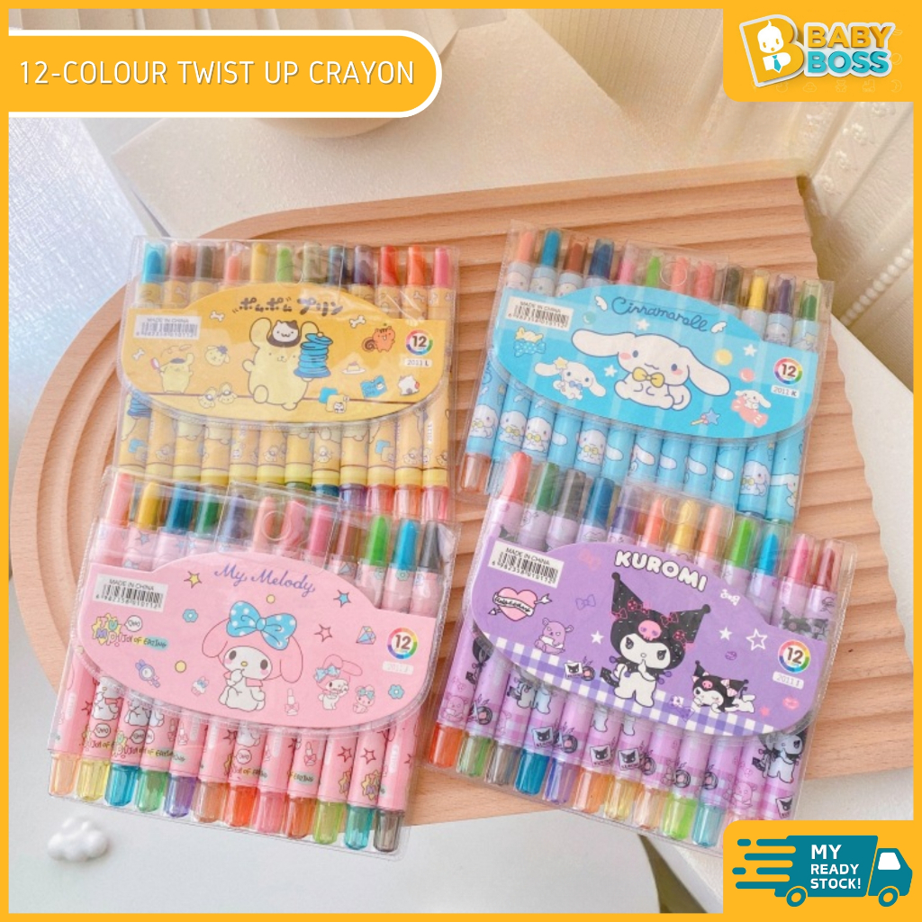 Crayons lavables non toxiques 12 24 PCS crayons en cire d'arachide pour enfant - Chine Stylo couleur, stylo de dessin
