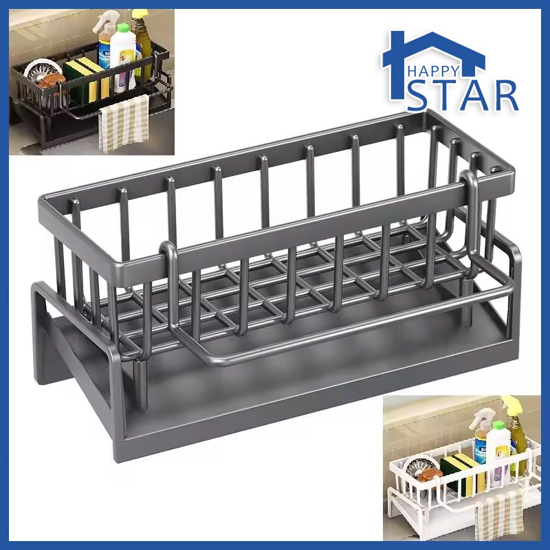 New Kitchen Sink Countertop Storage Rack ABS Material Sponge Cloth ...