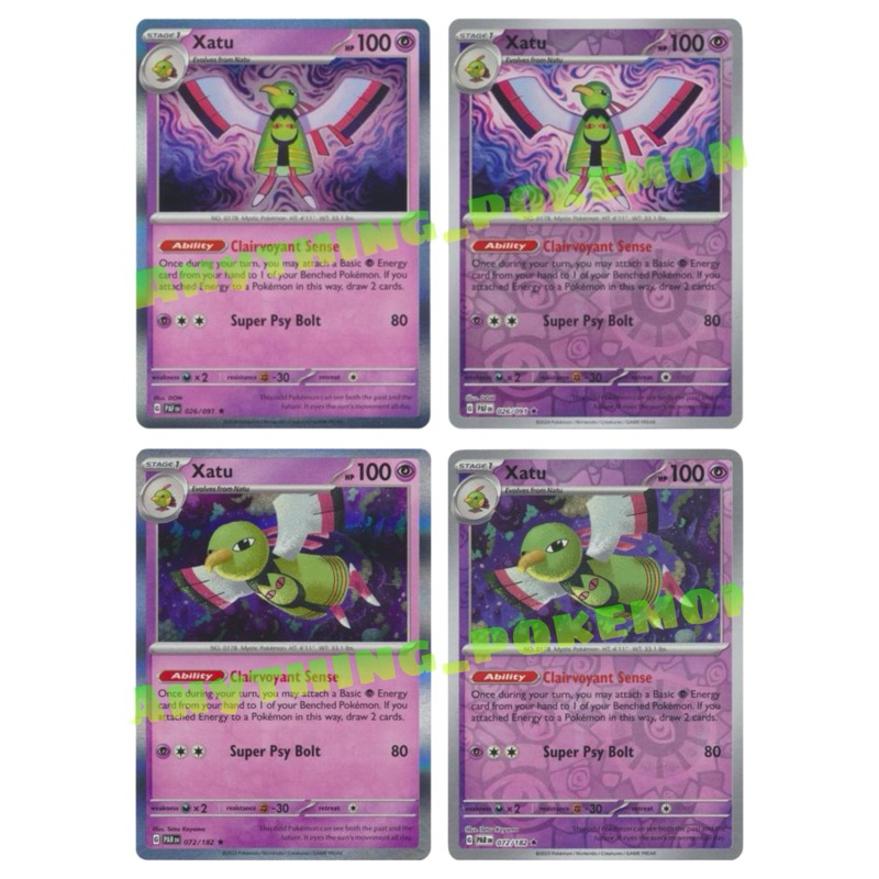 Pokemon Card - Xatu (026/091), (072/182) - HOLO RARE/REVERSE HOLO - Paldean  Fates, Paradox Rift Singles | Shopee Malaysia