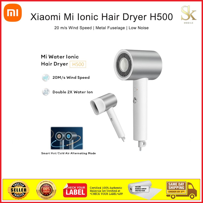 Xiaomi Water Ionic Hair Dryer H500 Nano Hair Care Professional Quick ...