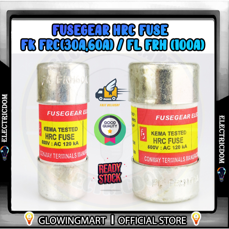 Fusegear [30A, 60A, 100A] FK FRH/FL FRH HRC Fuse Cut Out Fuse ,Fuse ...