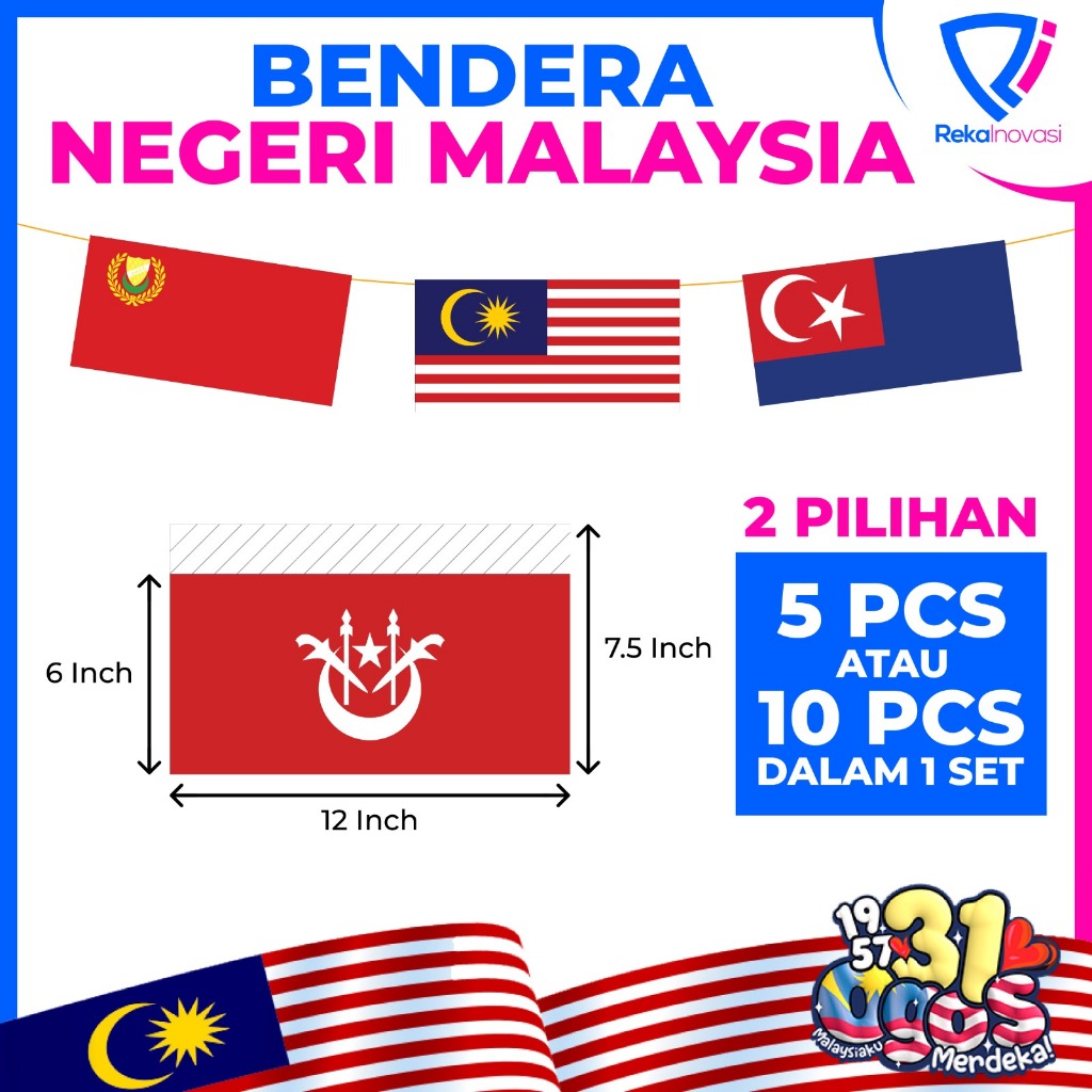 BANNER HIASAN BENDERA NEGERI-NEGERI MALAYSIA, SEMUA NEGERI DI MALAYSIA ...