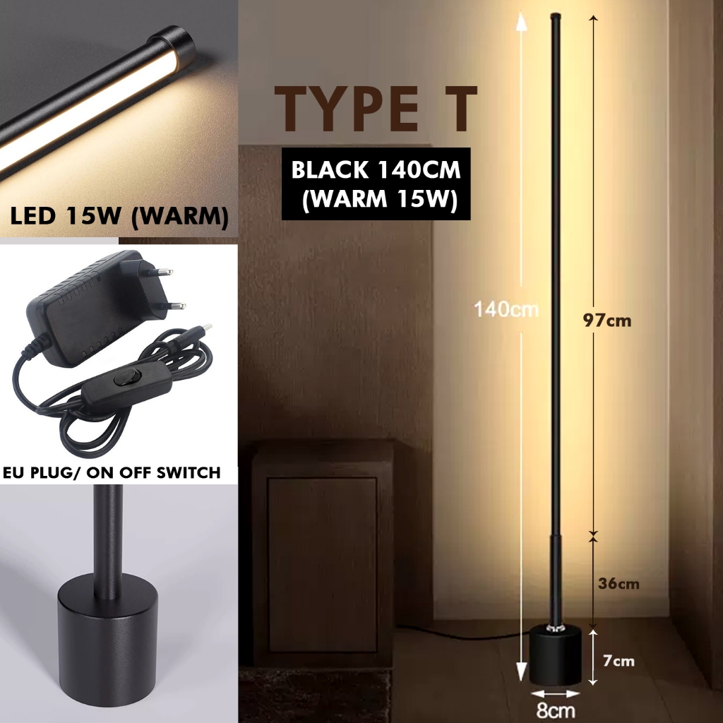 Modern Minimalist LED Floor Lamp Standing Lamp Study Lamp Lampu TikTok