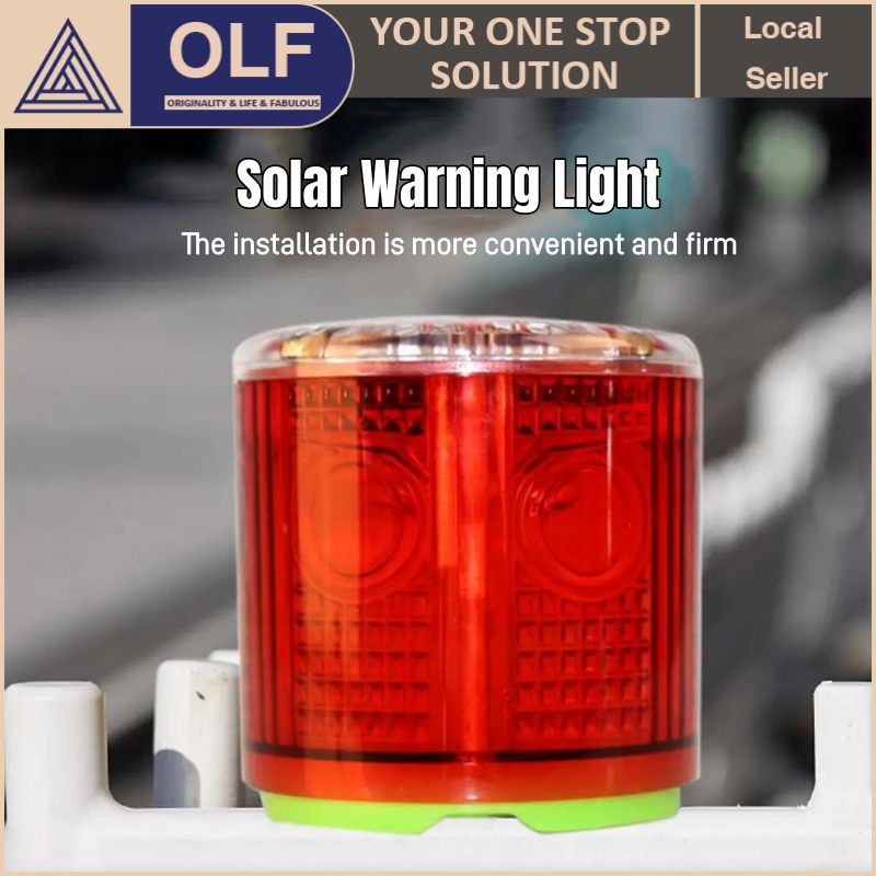 Solar Warning Light Magnetic Steel LED Ceiling Crane Construction Road ...