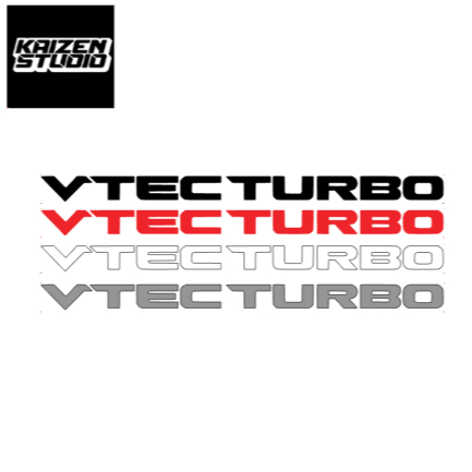 KAIZEN STUDIO Vtec Turbo Civic Side Sticker Left and Right Honda FC ...