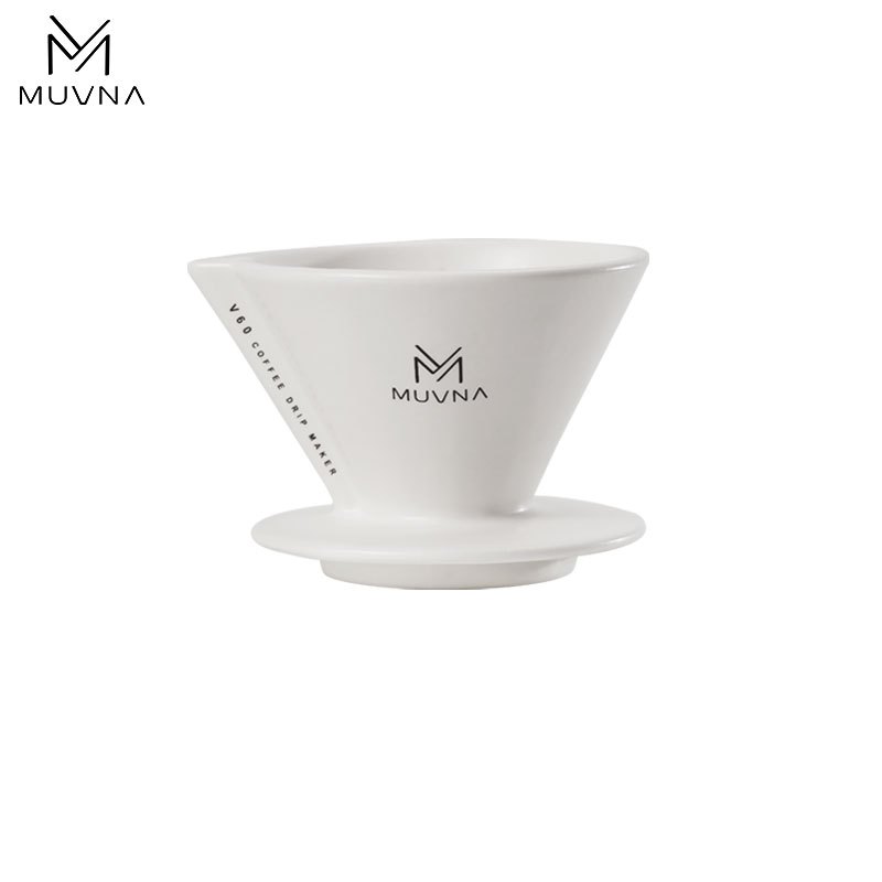 Muvna Star Pour Over Coffee Dripper V60 Ceramic White 01 | Shopee Malaysia