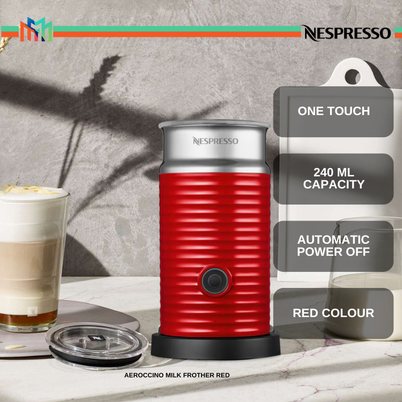 Red Nescafe Aeroccino Nespresso AEROCCINO Milk Frother Red
