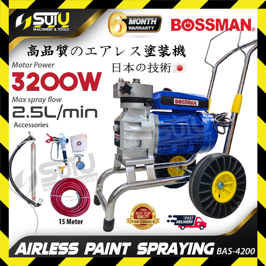 [100% ORIGINAL] BOSSMAN BAS4200 Airless Paint Sprayer / Spraying ...