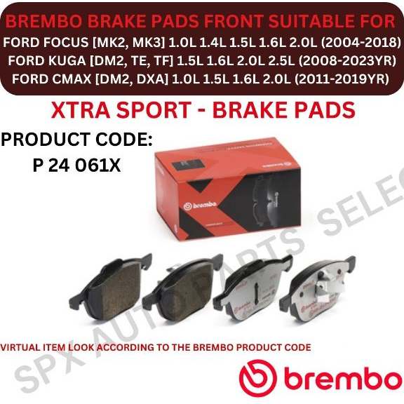 BREMBO GENUINE DISC BRAKE PAD FRONT FOR FORD FOCUS MK2 MK3 04 