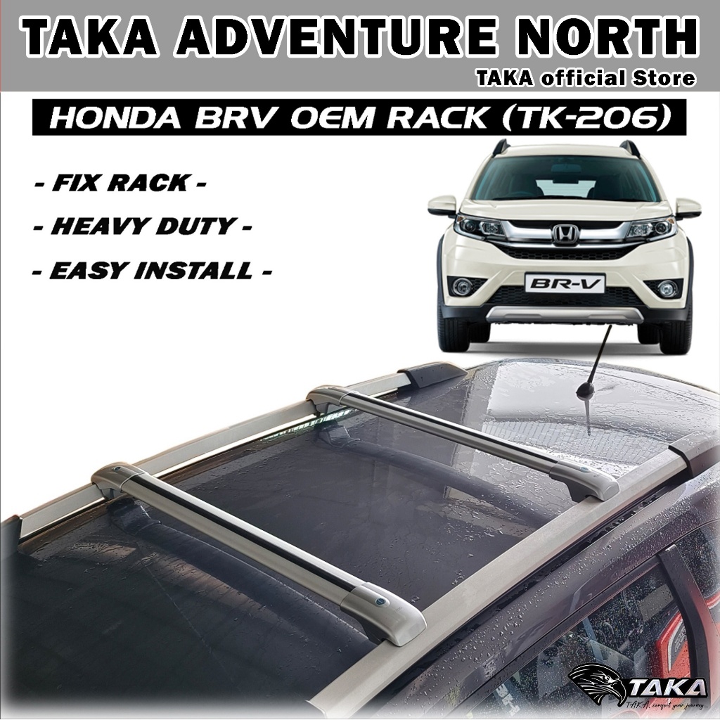 TAKA Honda BRV X TRAIL T32 Fix Roof Rack TK 206 For Roofbox Square Rack Kayak Car Top Carrier Cargo Box Bracket Shopee Malaysia